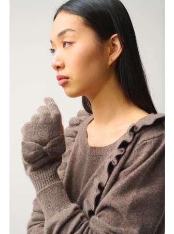 AUTHENTIC CASHMERE Kaszmirowe rękawiczki "Milo" w kolorze brązowym