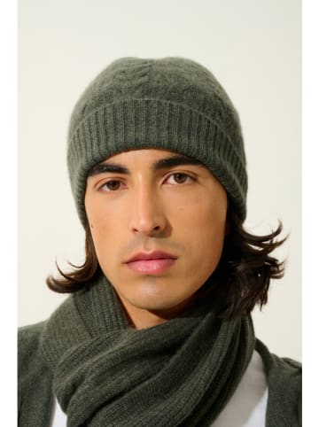 AUTHENTIC CASHMERE Kasjmieren muts "Scott" groen