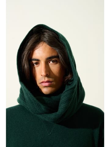 AUTHENTIC CASHMERE Kaszmirowy szal-koło "Tommy" w kolorze ciemnozielonym - 65 x 40 cm