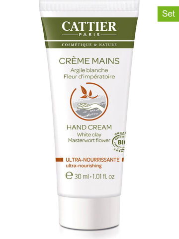 CATTIER 4er-Set: Handcremes "White Clay Masterwort Flower", je 30 ml