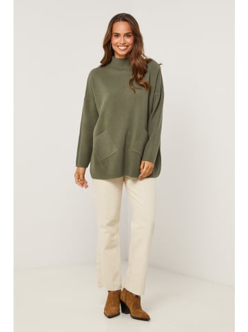 Soft Cashmere Trui kaki