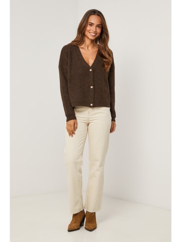 Soft Cashmere Kardigan w kolorze brązowym