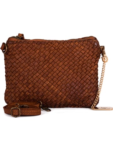 Anna Morellini Leren schoudertas "Laura" bruin - (B)23 x (H)17 x (D)1 cm