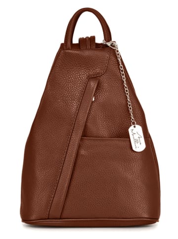 Anna Morellini Leren rugzak "Renata" bruin - (B)24,5 x (H)7 x (D)30 cm