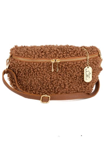 Anna Morellini Leren heuptas "Rialta" lichtbruin - (B)27 x (H)19 x (D)8 cm