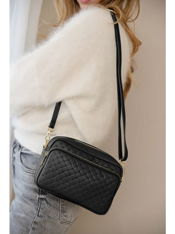 Anna Morellini Skórzana torebka "Colomba" w kolorze czarnym - 22 x 15 x 10 cm