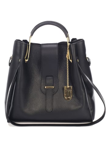 Lucca Baldi Leder-Henkeltasche "Vinci" in Schwarz - (B)33 x (H)28 x (T)13 cm