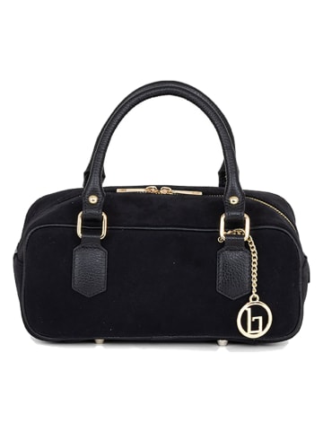 Lia Biassoni Leren handtas "Suede" zwart - (B)27 x (H)14 x (D)12 cm
