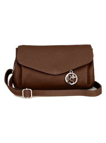 Pia Sassi Skórzana torebka "Corno Baitone" w kolorze brązowym - 24 x 14 x 10 cm