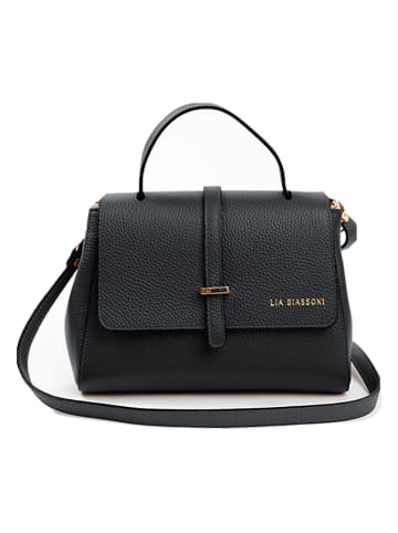 Lia Biassoni Leren handtas zwart - (B)23 x (H)19 x (D)12 cm