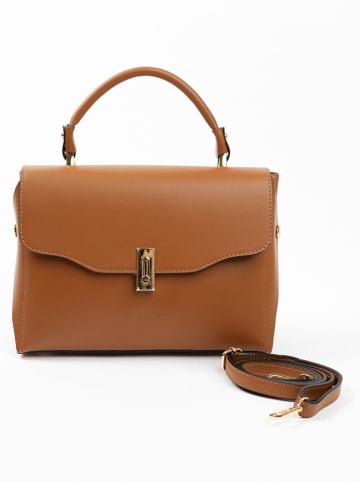 Lia Biassoni Leder-Henkeltasche in Hellbraun - (B)29 x (H)29 x (T)12 cm