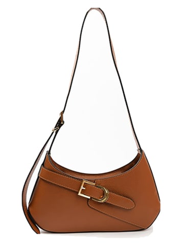 Lia Biassoni Leren schoudertas lichtbruin - (B)32 x (H)19 x (D)6 cm