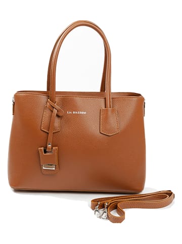 Lia Biassoni Leren handtas lichtbruin - (B)38 x (H)24 x (D)15 cm