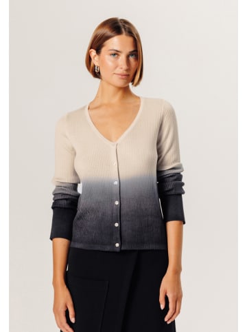 Rodier Wollcardigan in Beige/ Anthrazit