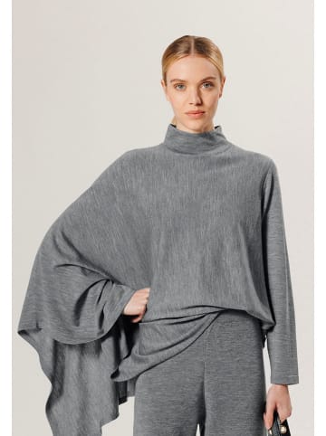 Rodier Wełniane ponczo w kolorze szarym