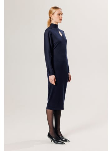 Rodier Wollen jurk donkerblauw