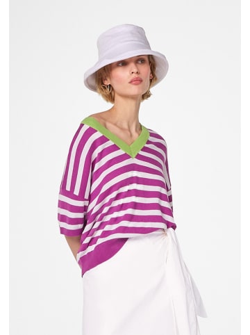 Rodier Shirt in Weiß/ Lila