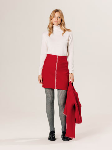 Rodier Wełniana spódnica w kolorze czerwonym