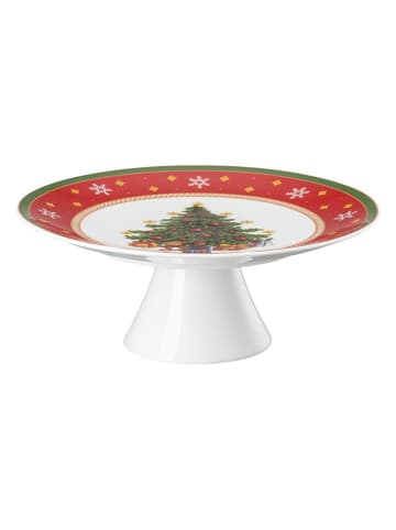 Hutschenreuther Patera "Happy Wintertime" w kolorze czerwono-białym na ciasto - wys. 8,4 cm