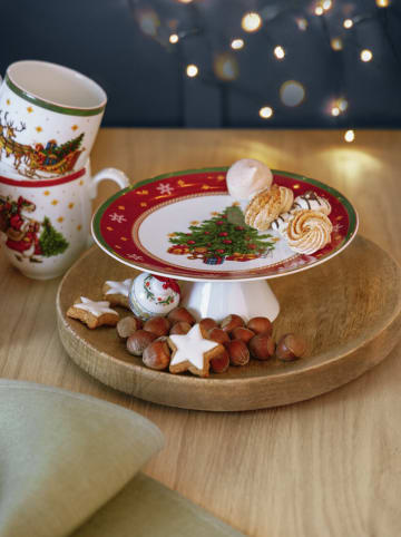 Hutschenreuther Tortenplatte "Happy Wintertime" in Rot/ Weiß - (H)8,4 cm