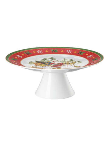 Hutschenreuther Tortenplatte "Happy Wintertime" in Rot/ Weiß - (H)10,5 cm