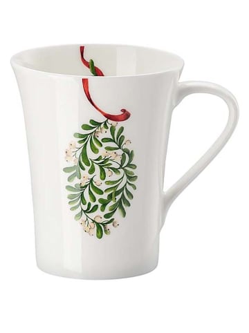 Hutschenreuther Kubek jumbo w kolorze biało-zielonym - 400 ml