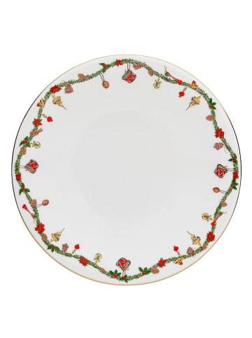 Hutschenreuther Talerz obiadowy "Nora" w kolorze biało-zielono-czerwonym - Ø 27 cm
