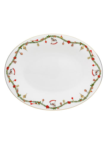 Hutschenreuther Servierplatte "Nora" in Weiß/ Grün/ Rot - Ø 36 cm 