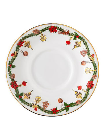 Hutschenreuther Espresso-Untertasse "Nora" in Weiß/ Grün/ Rot - Ø 11,7 cm 