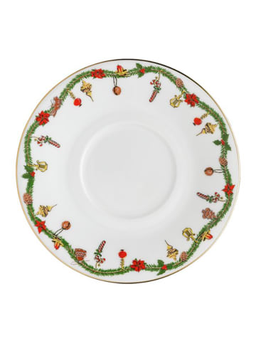 Hutschenreuther Spodek "Nora" w kolorze biało-zielono-czerwonym - Ø 16,1 cm