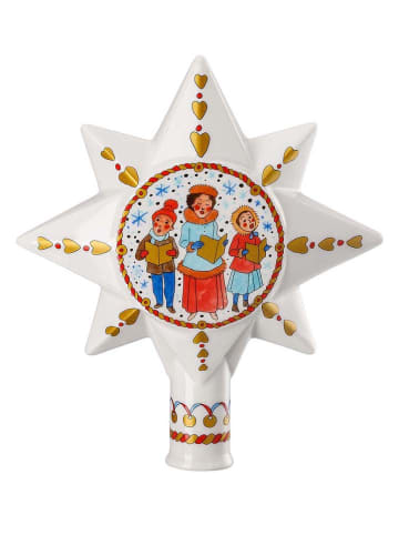 Hutschenreuther Szpic w kolorze białym ze wzorem na choinkę - wys. 17 cm