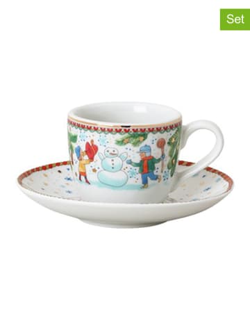 Hutschenreuther 2tlg. Set: Espressotasse "Sammelkollektion" in Weiß/ Hellblau - 80 ml