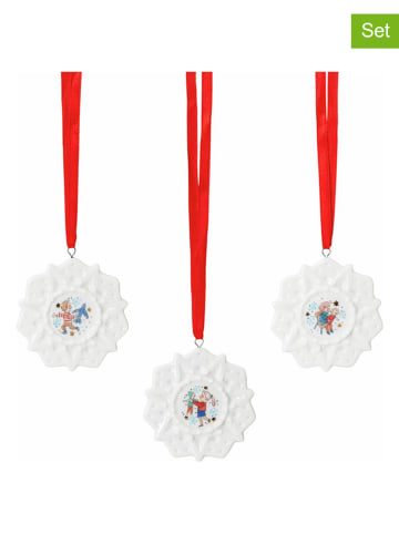 Hutschenreuther 3er-Set: Christbaumornamente in Weiß/ Blau - (H)10,5 cm