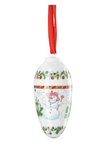 Hutschenreuther Christbaumzapfen in Weiß/ Grün - Ø 8,5 cm