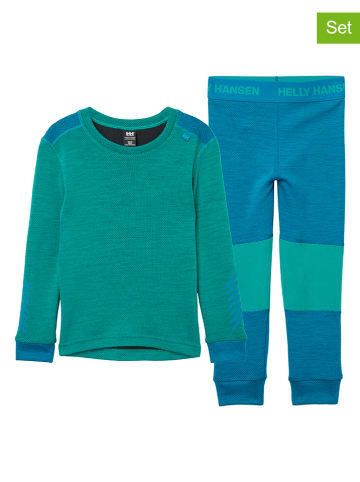 Helly Hansen 2tlg. Funktionswäsche-Set "Lifa" in Grün/ Blau