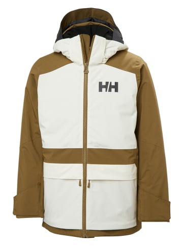 Helly Hansen Kurtka narciarska "Stellar" w kolorze kremowo-oliwkowym