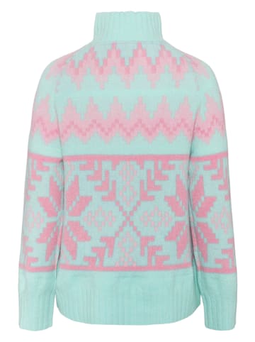 KARI TRAA Pullover "Amelia" in Hellblau/ Rosa