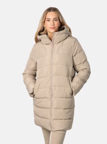 KARI TRAA Płaszcz pikowany "Linn" w kolorze szarobrązowym