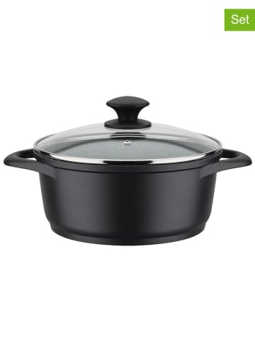 GSW 2-częściowy zestaw "Gourmet" w kolorze czarnym - Ø 24 cm