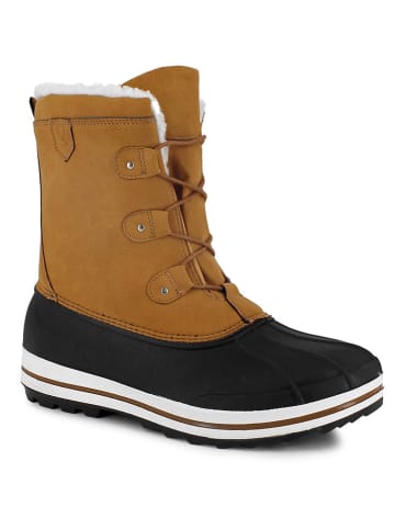 Kimberfeel Kozaki zimowe "Hugo" w kolorze jasnobrązowo-czarnym