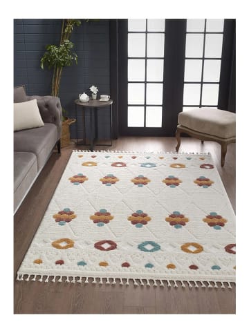 Conceptum Hypnose Hochflor-Teppich in Creme/ Hellbraun/ Gelb