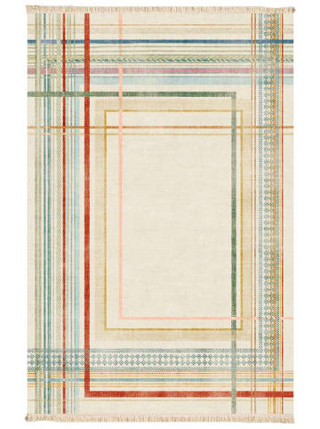 Conceptum Hypnose Baumwoll-Teppich ''146'' in Creme/ Bunt