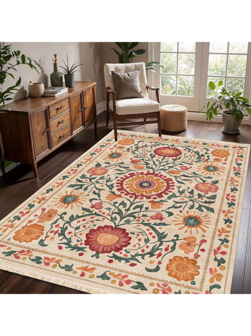 Conceptum Hypnose Baumwoll-Teppich ''314'' in Beige/ Bunt