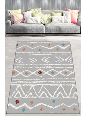 Conceptum Hypnose Baumwoll-Teppich ''Ballocco Sönil'' in Grau