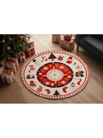 Conceptum Hypnose Laagpolig tapijt ''Crp-Yrlk26-12'' wit/rood