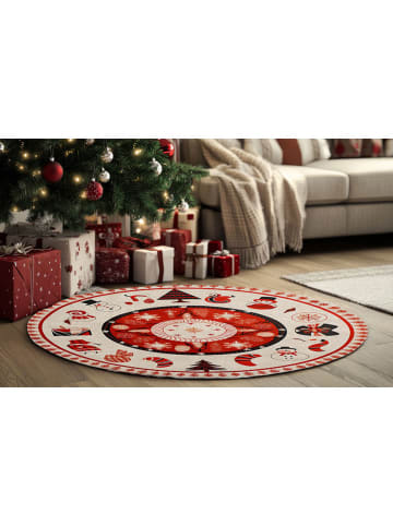 Conceptum Hypnose Laagpolig tapijt ''Crp-Yrlk26-12'' wit/rood