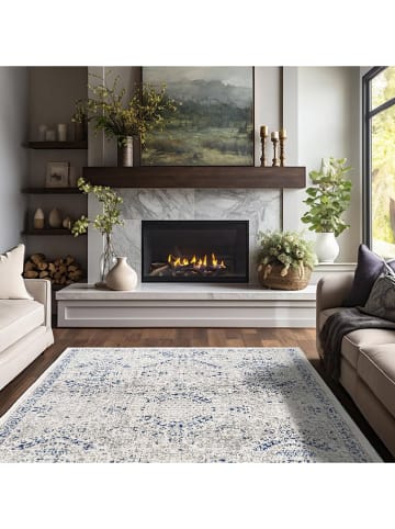 Conceptum Hypnose Kurzflor-Teppich ''Kece-Fr28'' in Grau/ Blau