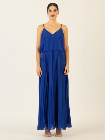 APART Plisséjurk blauw