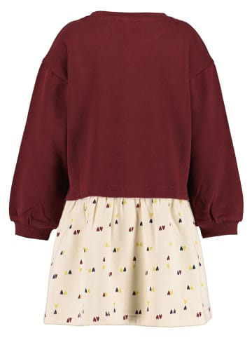 Blue Seven Sweatkleid in Rot/ Beige