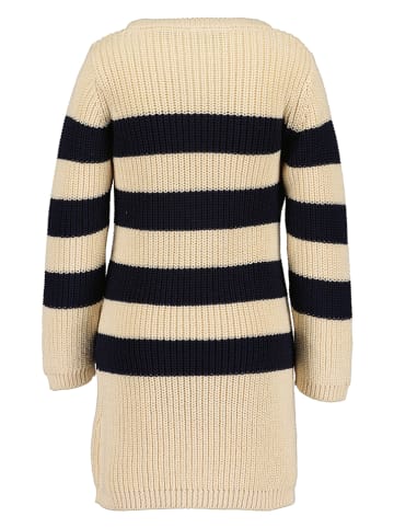 Blue Seven Strickkleid in Beige/ Schwarz